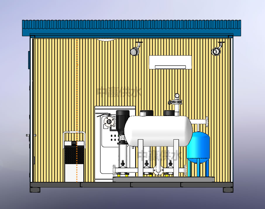 室外一體化智慧泵房采用三維仿真成型設(shè)計方案